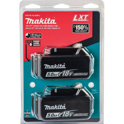 Makita DTD153RTJ 18V LXT Brushless Impact Driver Kit – Includes 2 x 5.0Ah Batteries, Charger, and MAKPAC Case